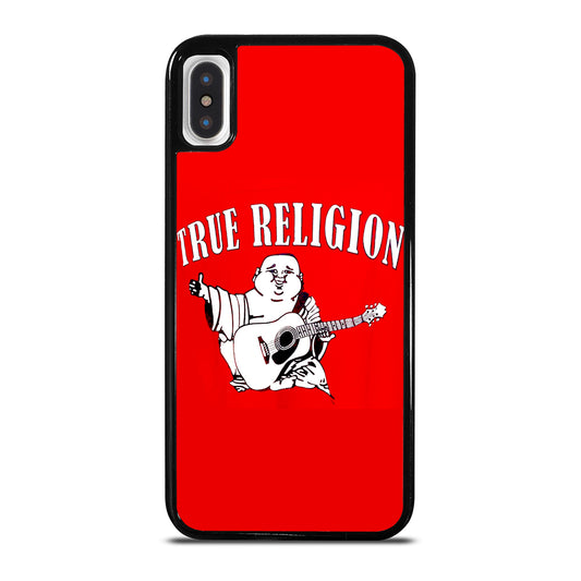RED BIG BUDDHA TRUE RELIGION LOGO 2 iPhone X / XS Case Cover
