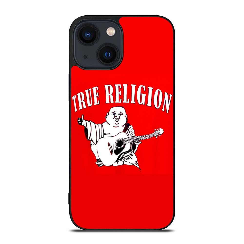 RED BIG BUDDHA TRUE RELIGION LOGO 2 iPhone 14 Plus Case Cover