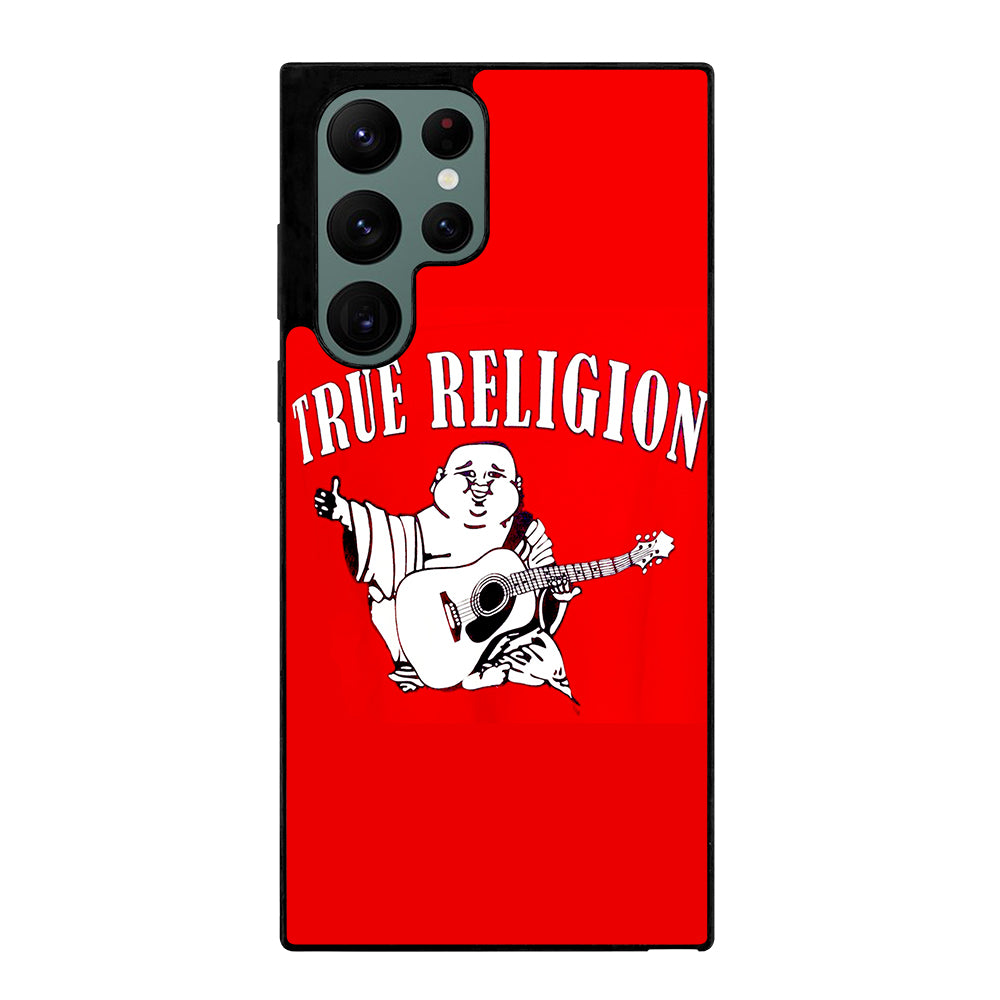 RED BIG BUDDHA TRUE RELIGION LOGO 2 Samsung Galaxy S22 Ultra Case Cover
