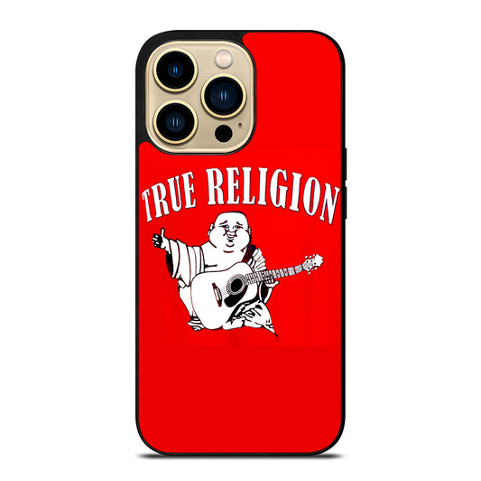 RED BIG BUDDHA TRUE RELIGION LOGO 2 iPhone 14 Pro Max Case Cover
