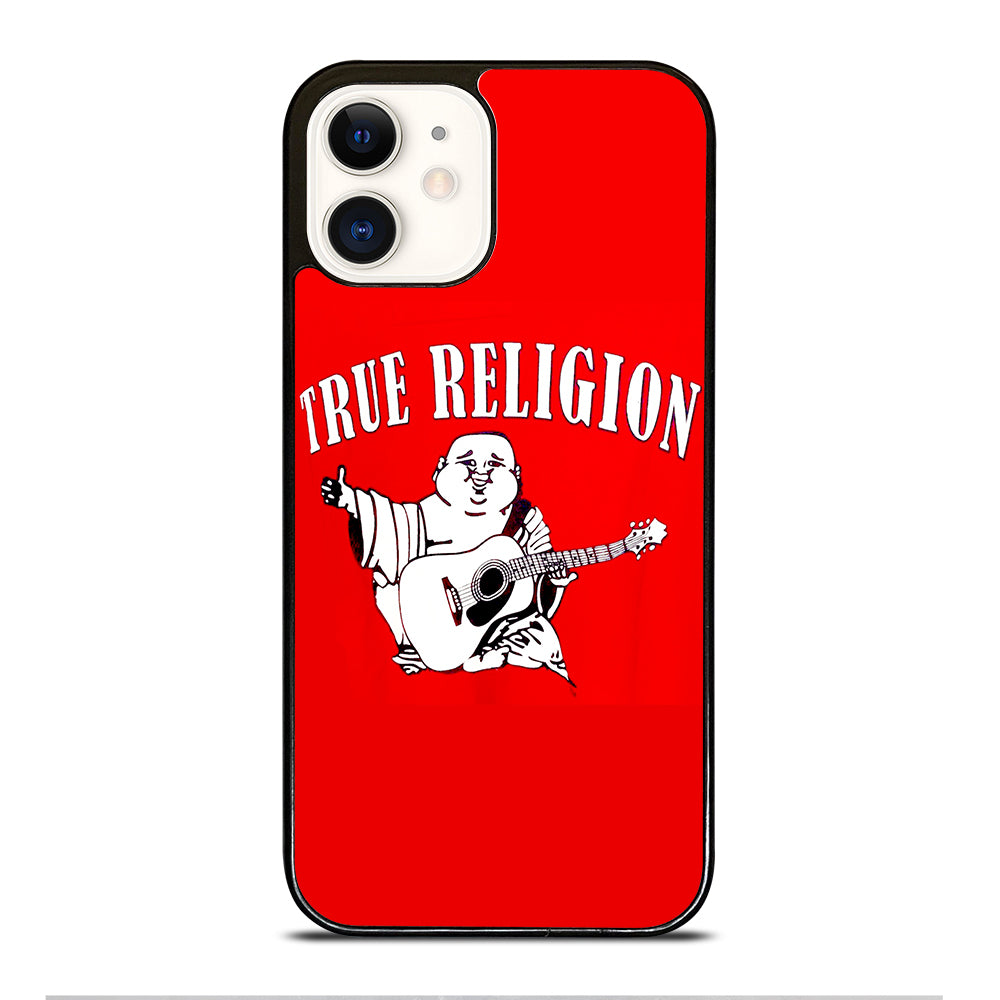 RED BIG BUDDHA TRUE RELIGION LOGO 2 iPhone 12 Case Cover