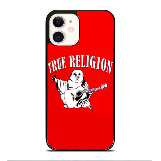 RED BIG BUDDHA TRUE RELIGION LOGO 2 iPhone 12 Case Cover
