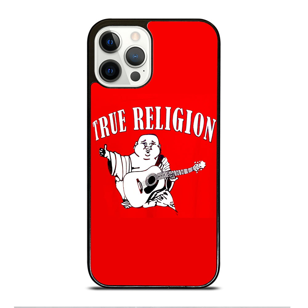 RED BIG BUDDHA TRUE RELIGION LOGO 2 iPhone 12 Pro Case Cover