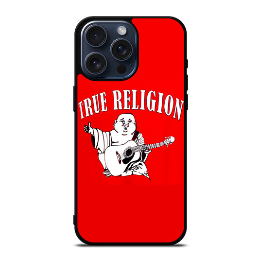 RED BIG BUDDHA TRUE RELIGION LOGO 2 iPhone 15 Pro Max Case Cover