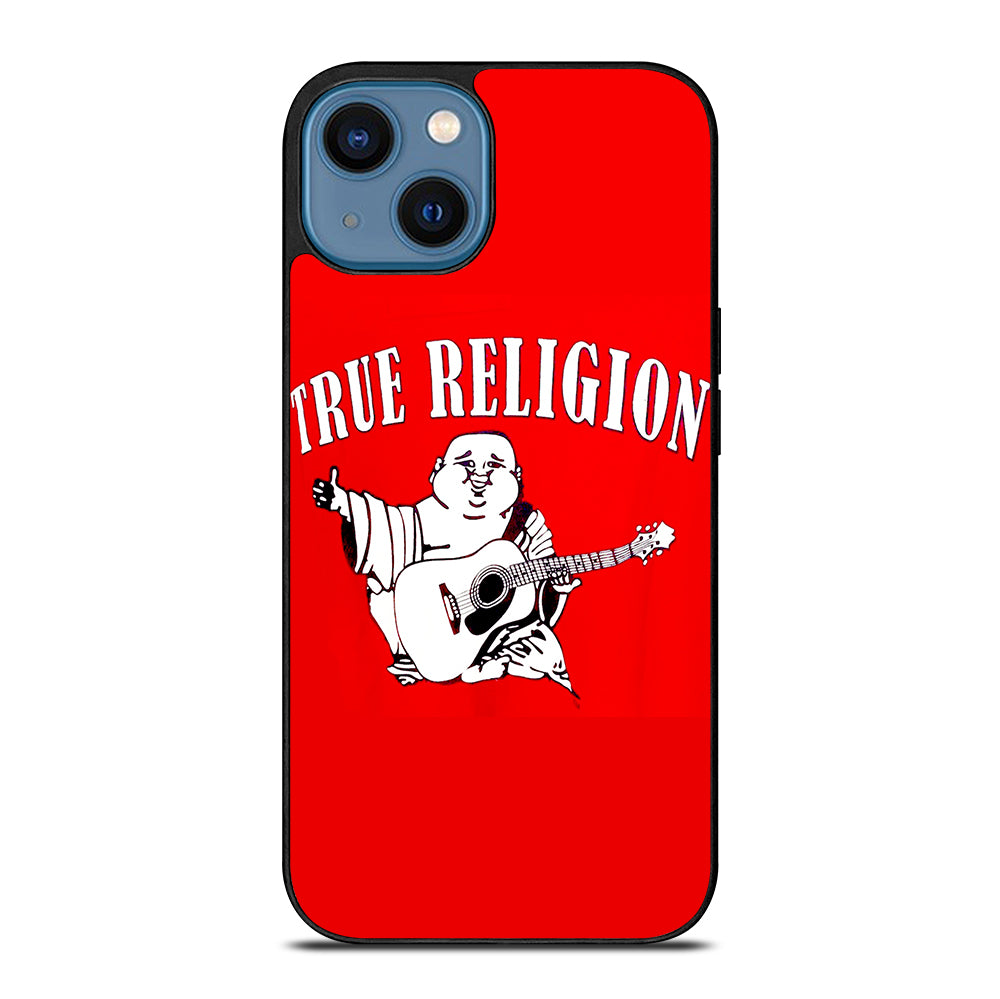 RED BIG BUDDHA TRUE RELIGION LOGO 2 iPhone 14 Case Cover