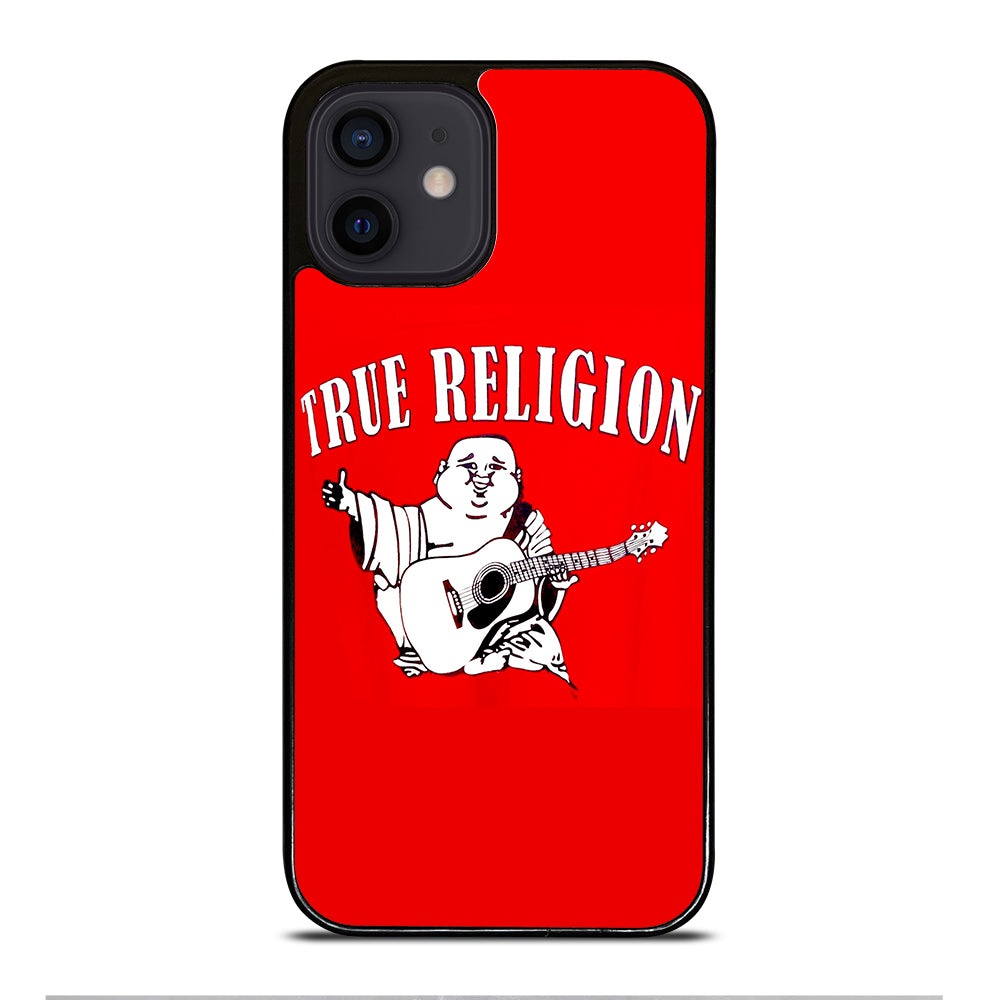 RED BIG BUDDHA TRUE RELIGION LOGO 2 iPhone 12 Mini Case Cover