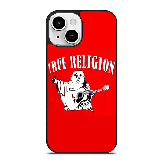 RED BIG BUDDHA TRUE RELIGION LOGO 2 iPhone 13 Mini Case Cover