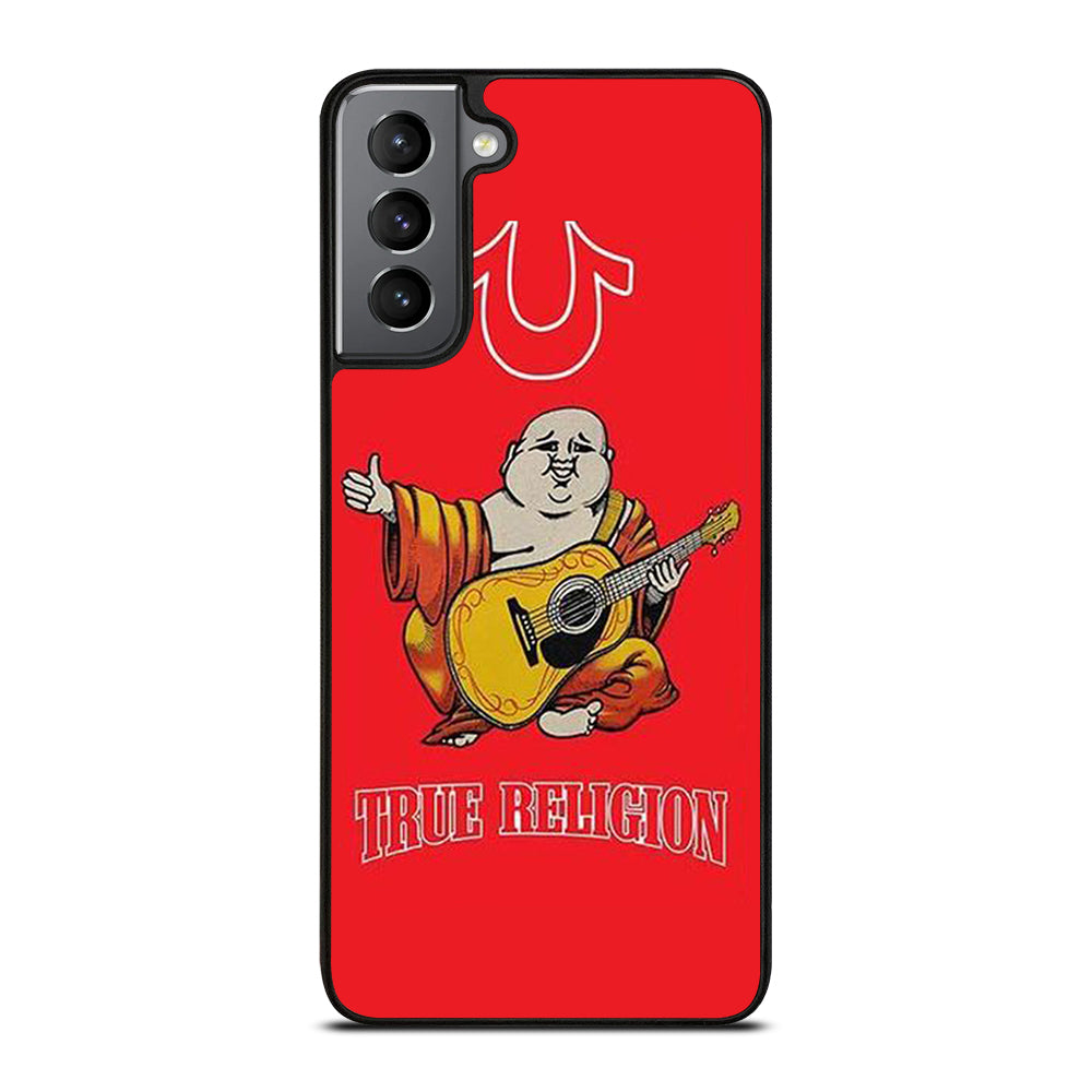 RED BIG BUDDHA TRUE RELIGION LOGO 3 Samsung Galaxy S21 Plus Case Cover