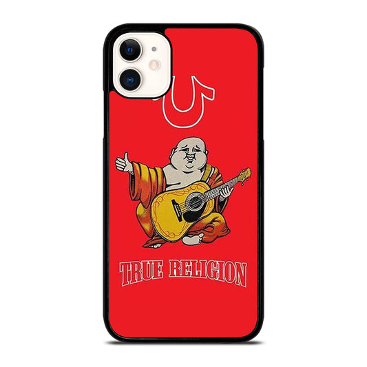 RED BIG BUDDHA TRUE RELIGION LOGO 3 iPhone 11 Case Cover