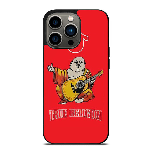 RED BIG BUDDHA TRUE RELIGION LOGO 3 iPhone 13 Pro Case Cover