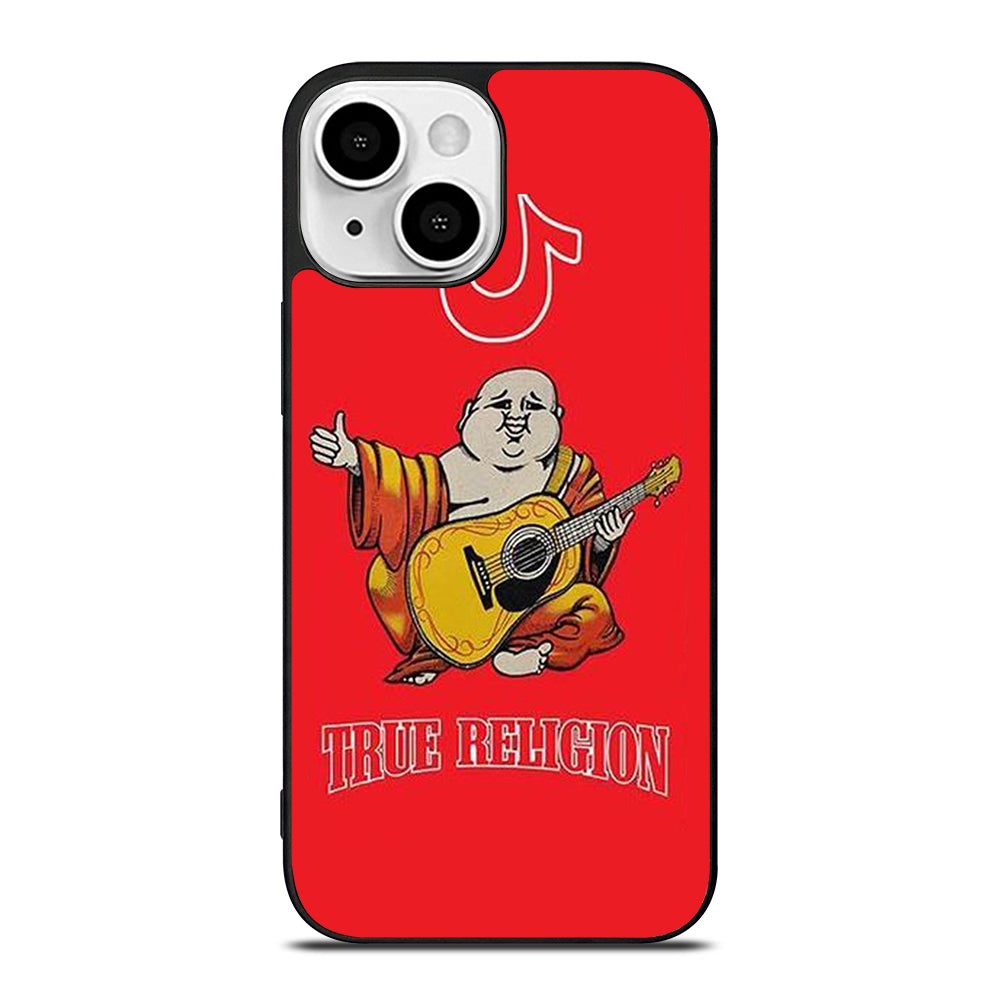 RED BIG BUDDHA TRUE RELIGION LOGO 3 iPhone 13 Mini Case Cover
