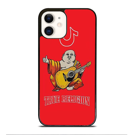 RED BIG BUDDHA TRUE RELIGION LOGO 3 iPhone 12 Case Cover