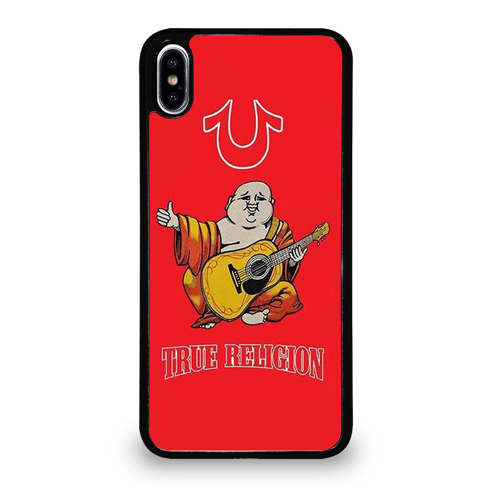 RED BIG BUDDHA TRUE RELIGION LOGO 3 iPhone XS Max Case Cover