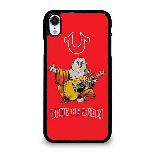 RED BIG BUDDHA TRUE RELIGION LOGO 3 iPhone XR Case Cover
