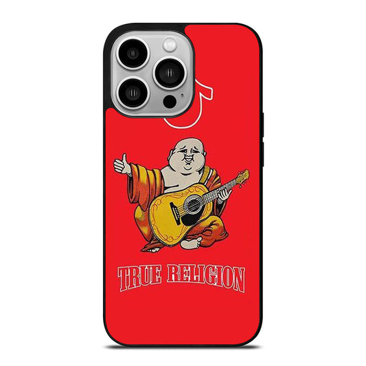 RED BIG BUDDHA TRUE RELIGION LOGO 3 iPhone 14 Pro Case Cover
