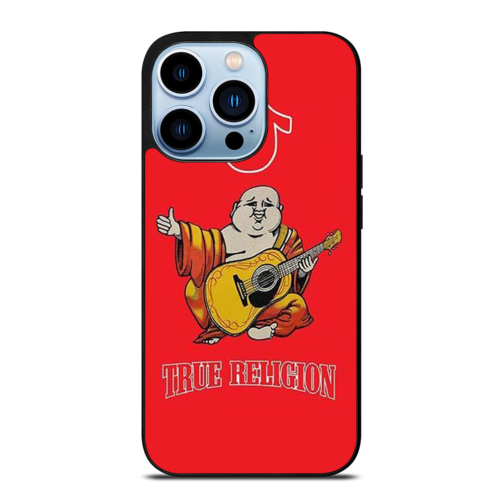 RED BIG BUDDHA TRUE RELIGION LOGO 3 iPhone 13 Pro Max Case Cover