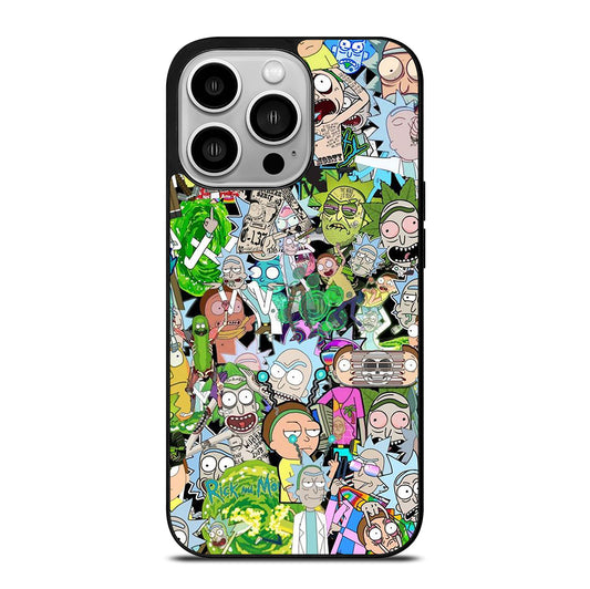 RICK AND MORTY COLLAGE CARTOON iPhone 14 Pro Case Cover