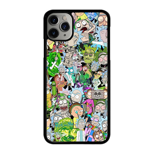 RICK AND MORTY COLLAGE CARTOON iPhone 11 Pro Max Case Cover