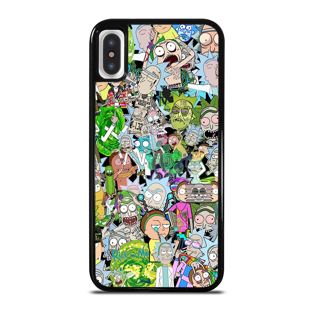 RICK AND MORTY COLLAGE CARTOON iPhone X / XS Case Cover