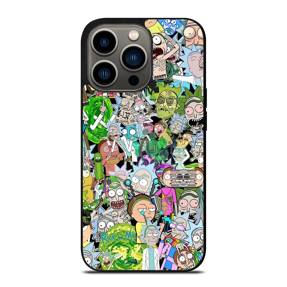 RICK AND MORTY COLLAGE CARTOON iPhone 13 Pro Case Cover