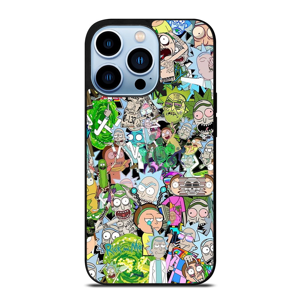 RICK AND MORTY COLLAGE CARTOON iPhone 13 Pro Max Case Cover