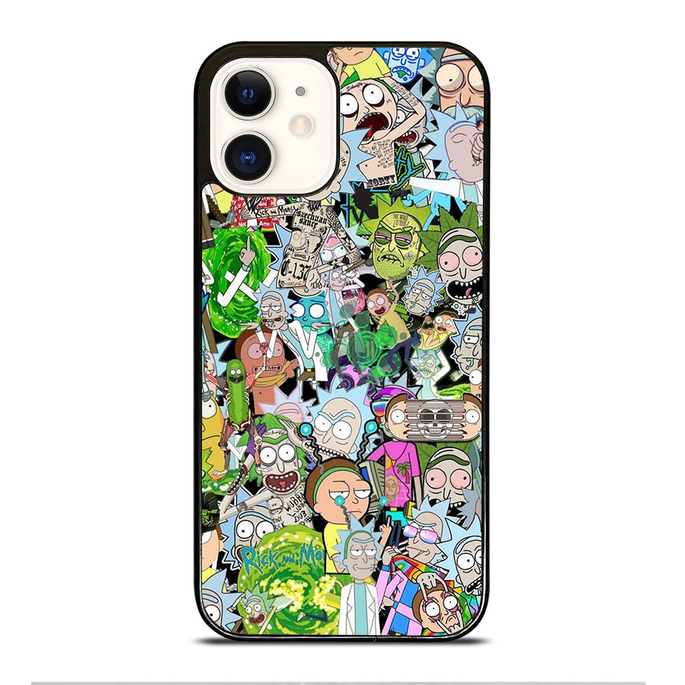 RICK AND MORTY COLLAGE CARTOON iPhone 12 Case Cover
