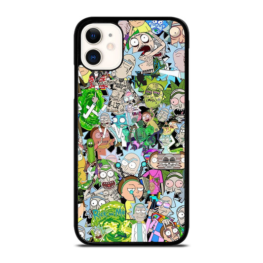 RICK AND MORTY COLLAGE CARTOON iPhone 11 Case Cover