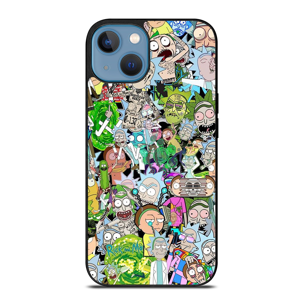 RICK AND MORTY COLLAGE CARTOON iPhone 13 Case Cover
