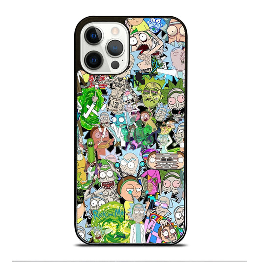 RICK AND MORTY COLLAGE CARTOON iPhone 12 Pro Case Cover