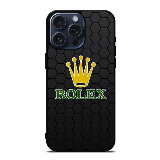 ROLEX WATCH LOGO HEXAGON iPhone 15 Pro Max Case Cover