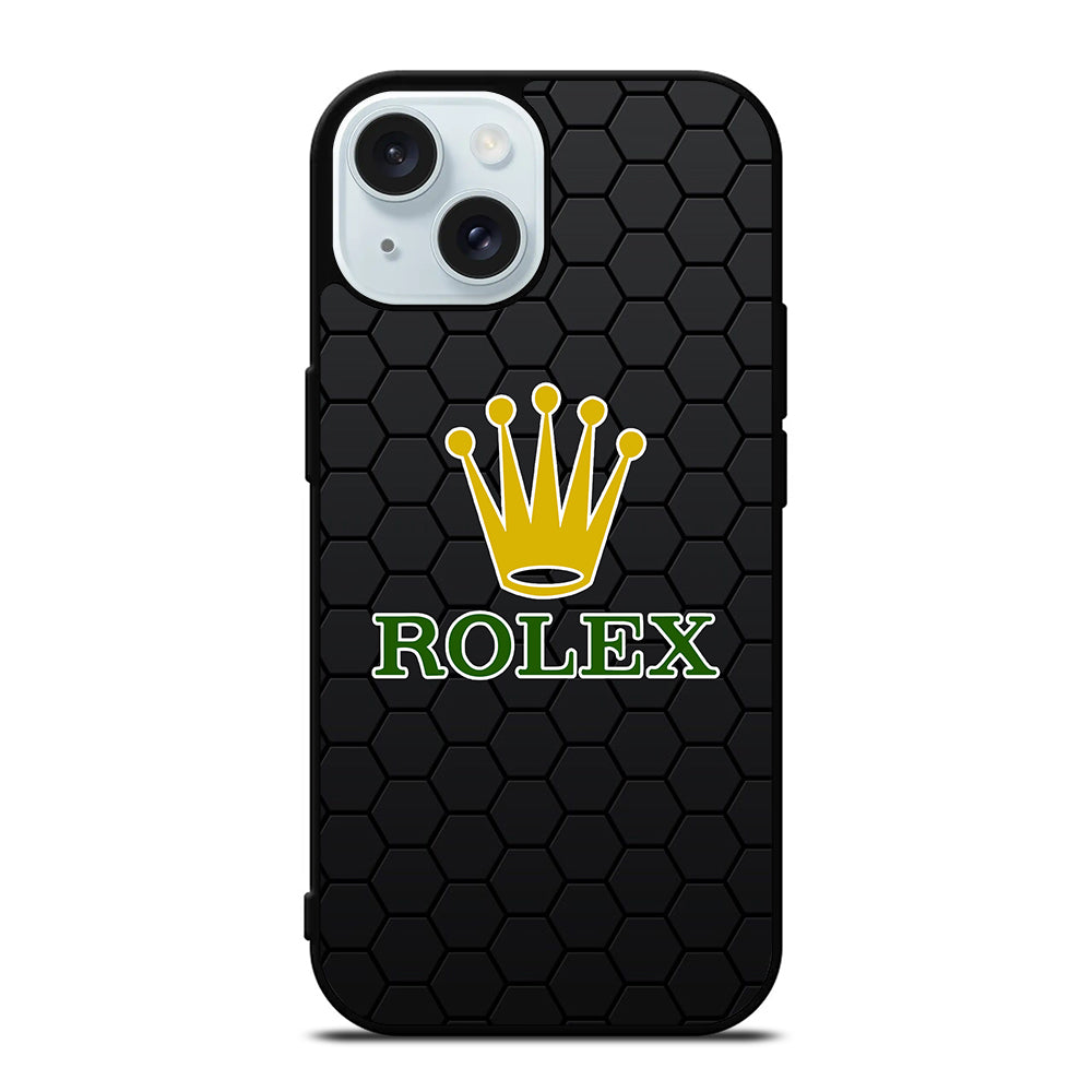 ROLEX WATCH LOGO HEXAGON iPhone 15 Case Cover