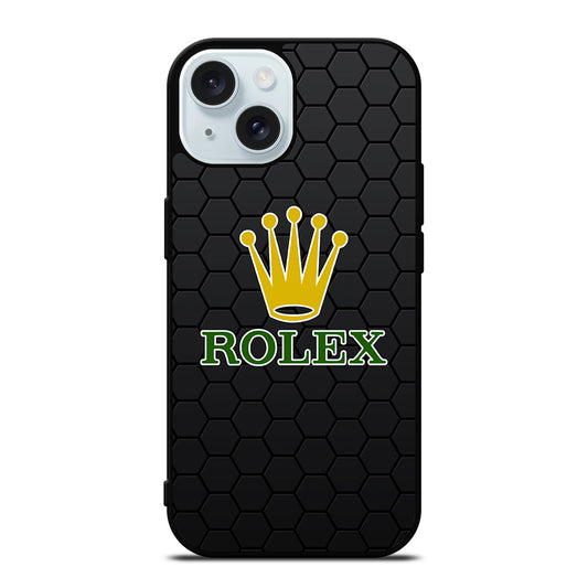 ROLEX WATCH LOGO HEXAGON iPhone 15 Case Cover