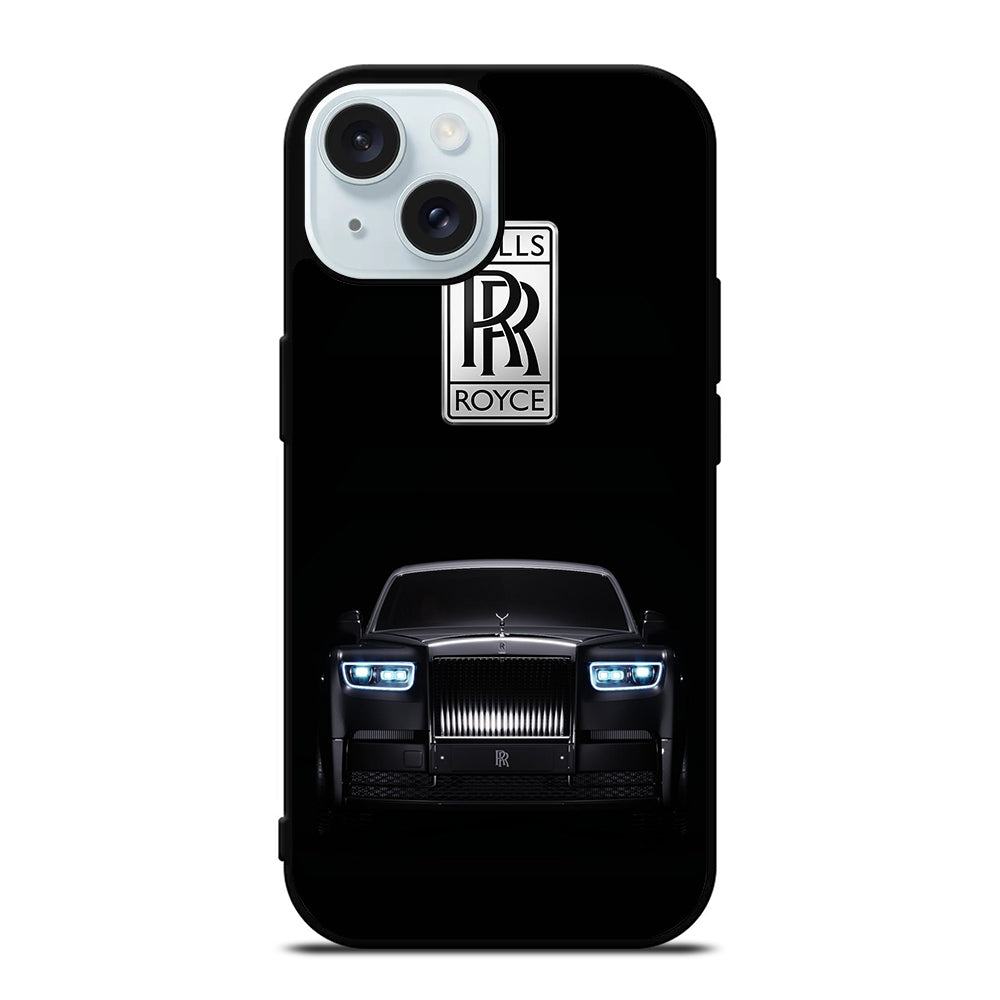 ROLLS ROYCE CAR BLACK LOGO iPhone 15 Case Cover