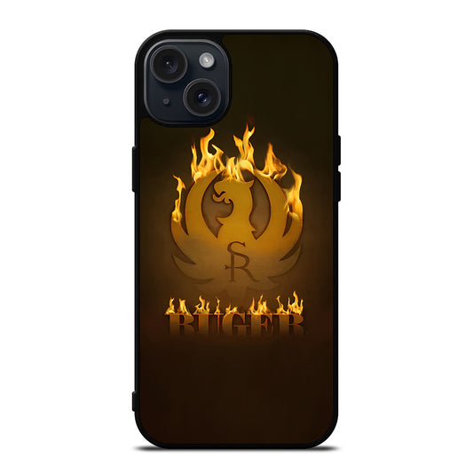 RUGER FIREARM FLAME LOGO iPhone 15 Plus Case Cover