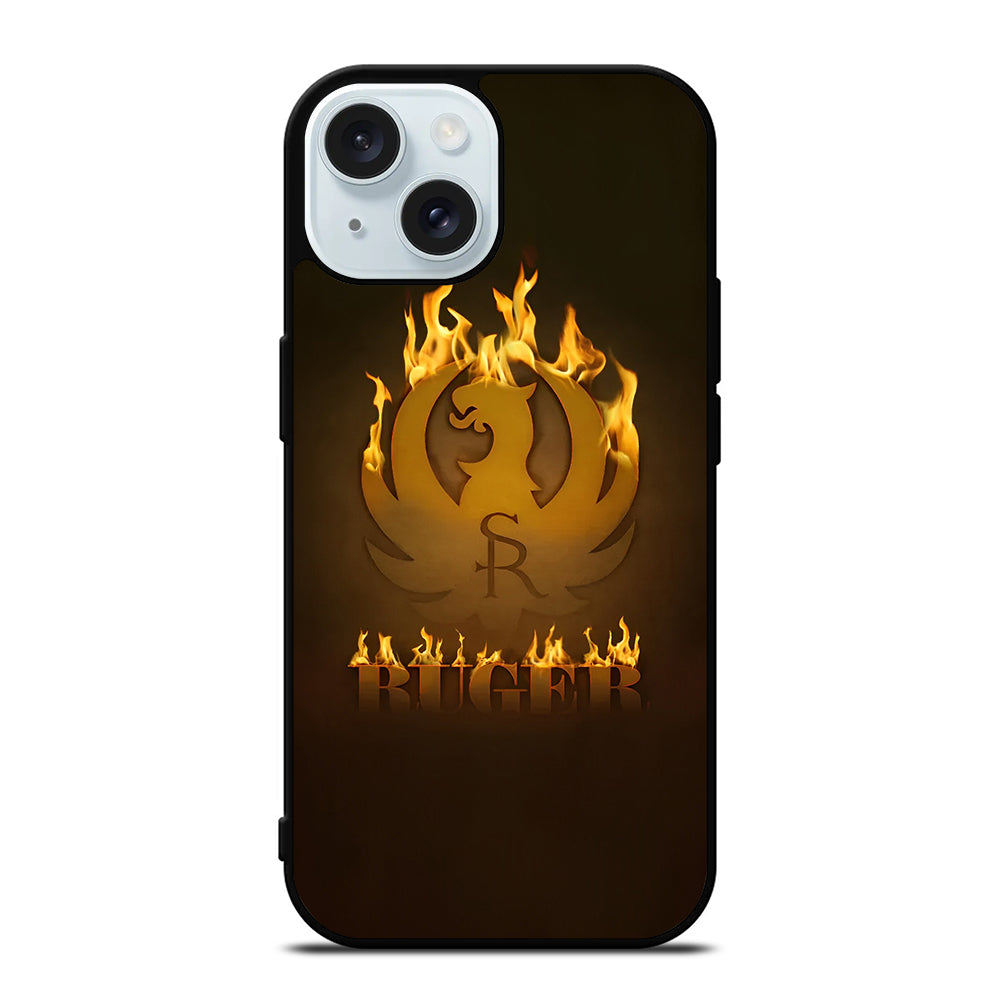 RUGER FIREARM FLAME LOGO iPhone 15 Case Cover