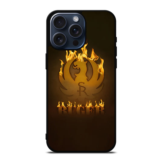 RUGER FIREARM FLAME LOGO iPhone 15 Pro Max Case Cover