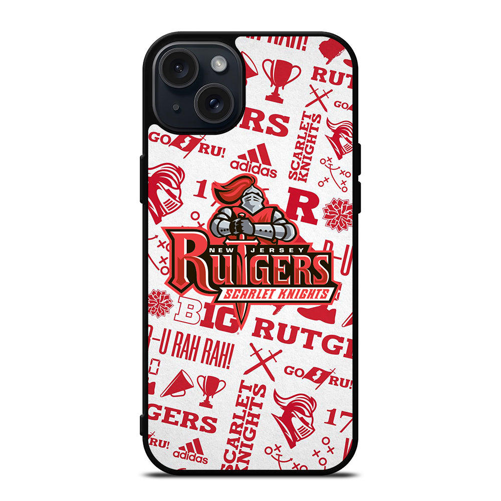 RUTGERS SCARLET KNIGHTS NFL ICON iPhone 15 Plus Case Cover