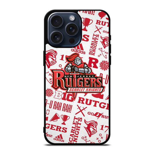 RUTGERS SCARLET KNIGHTS NFL ICON iPhone 15 Pro Max Case Cover