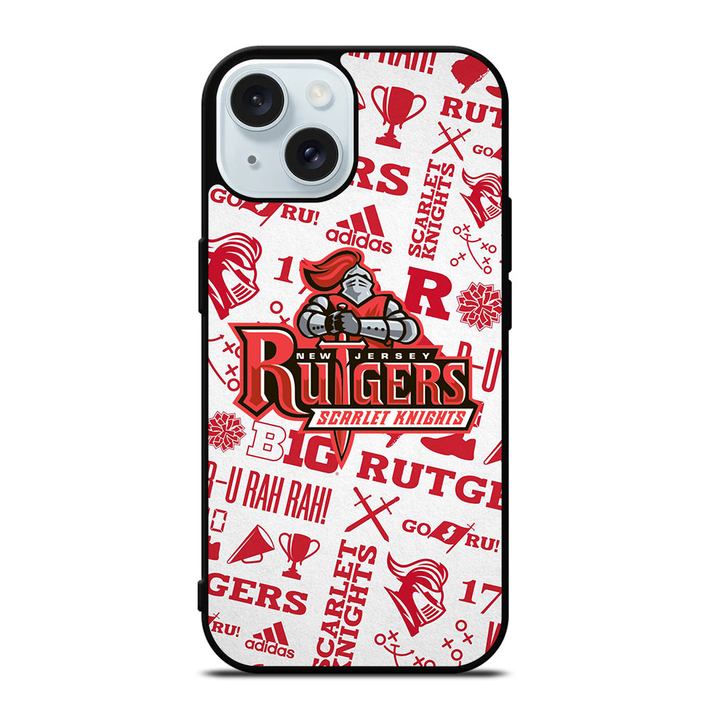 RUTGERS SCARLET KNIGHTS NFL ICON iPhone 15 Case Cover