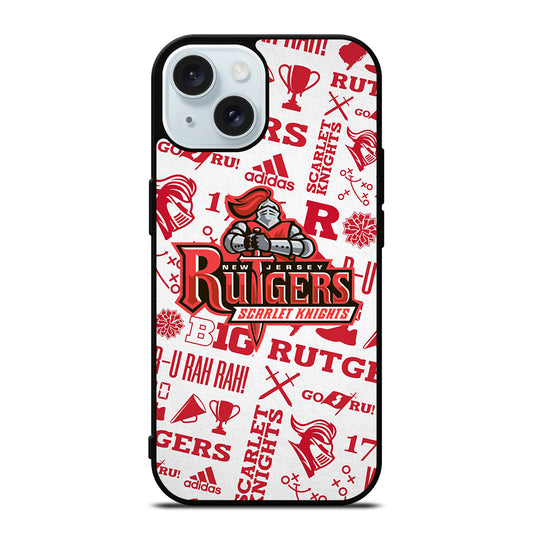 RUTGERS SCARLET KNIGHTS NFL ICON iPhone 15 Case Cover