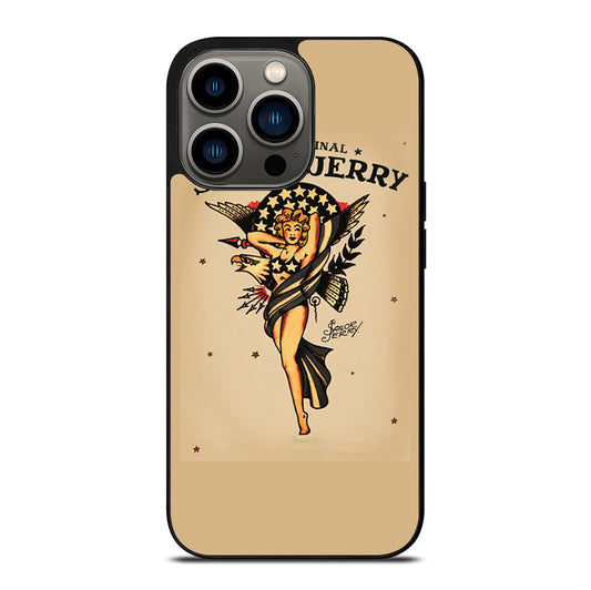 SAILOR JERRY SEXY GIRL ART iPhone 13 Pro Case Cover