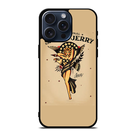 SAILOR JERRY SEXY GIRL ART iPhone 15 Pro Max Case Cover