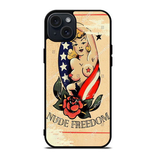 SAILOR JERRY SEXY GIRL TATTOO iPhone 15 Plus Case Cover