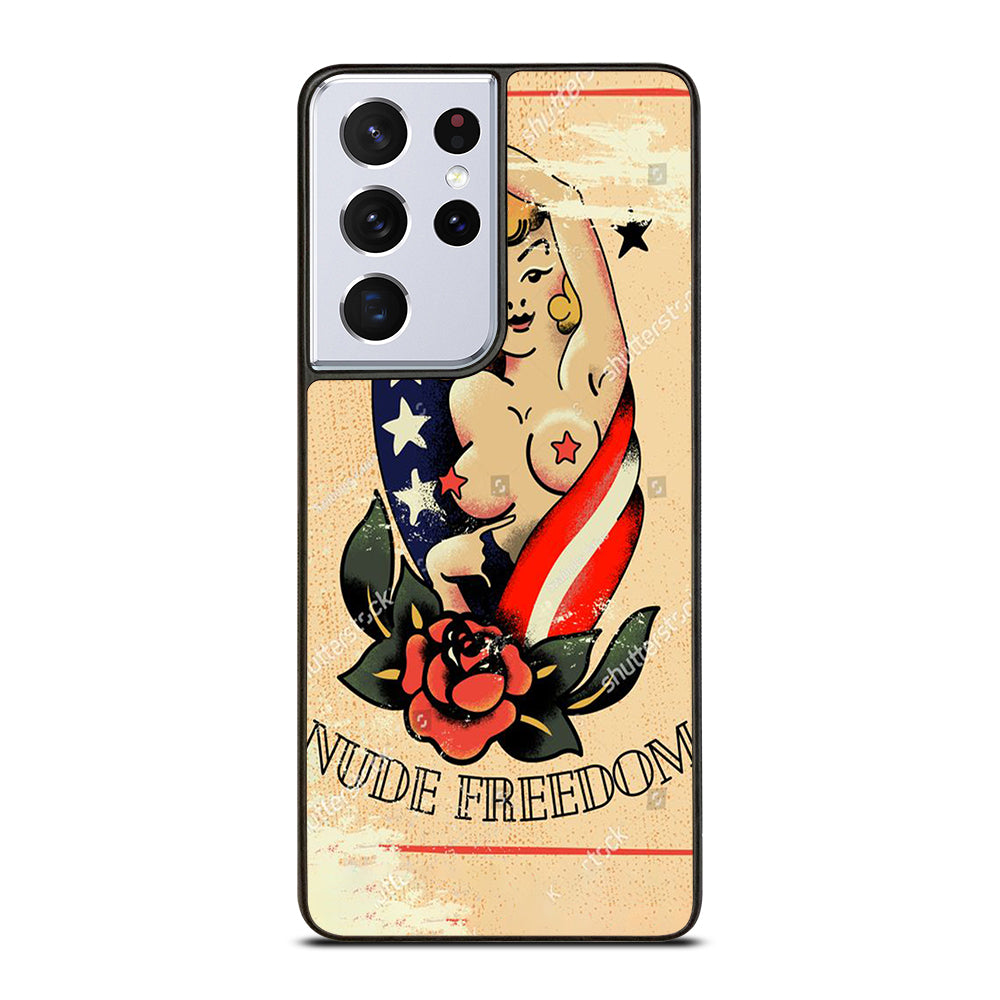 SAILOR JERRY SEXY GIRL TATTOO Samsung Galaxy S21 Ultra Case Cover
