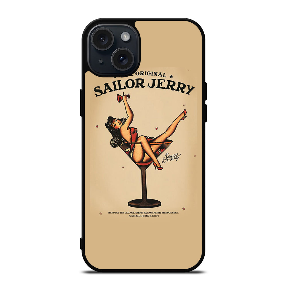 SAILOR JERRY SEXY GIRL TATTOO ART iPhone 15 Plus Case Cover