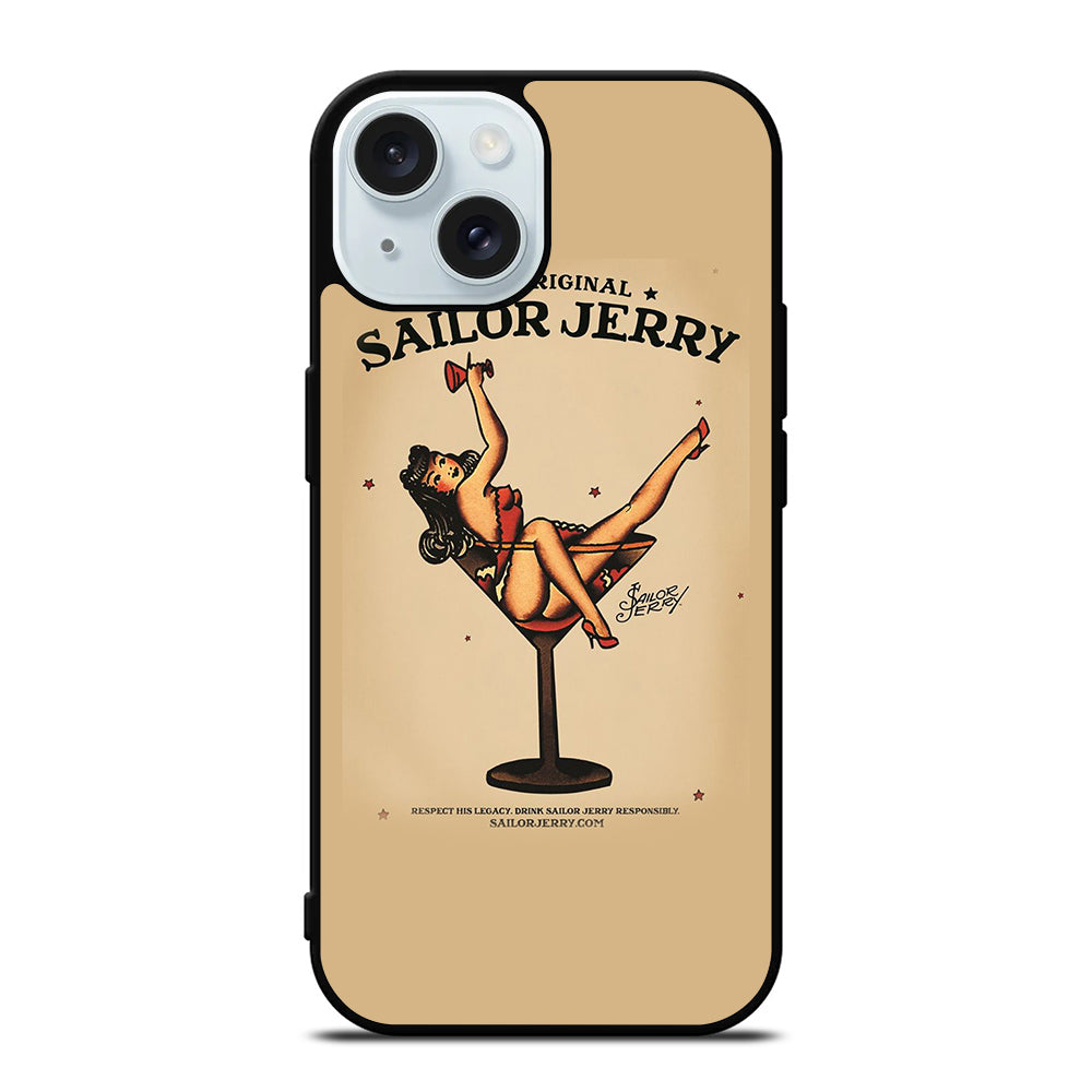 SAILOR JERRY SEXY GIRL TATTOO ART iPhone 15 Case Cover