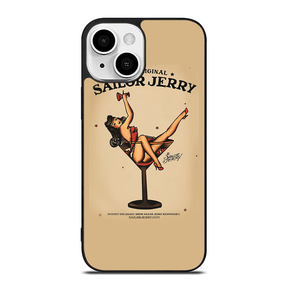 SAILOR JERRY SEXY GIRL TATTOO ART iPhone 13 Mini Case Cover