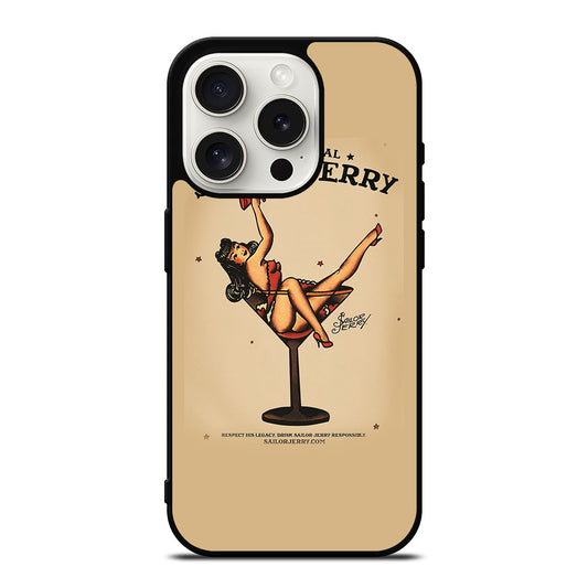 SAILOR JERRY SEXY GIRL TATTOO ART iPhone 15 Pro Case Cover