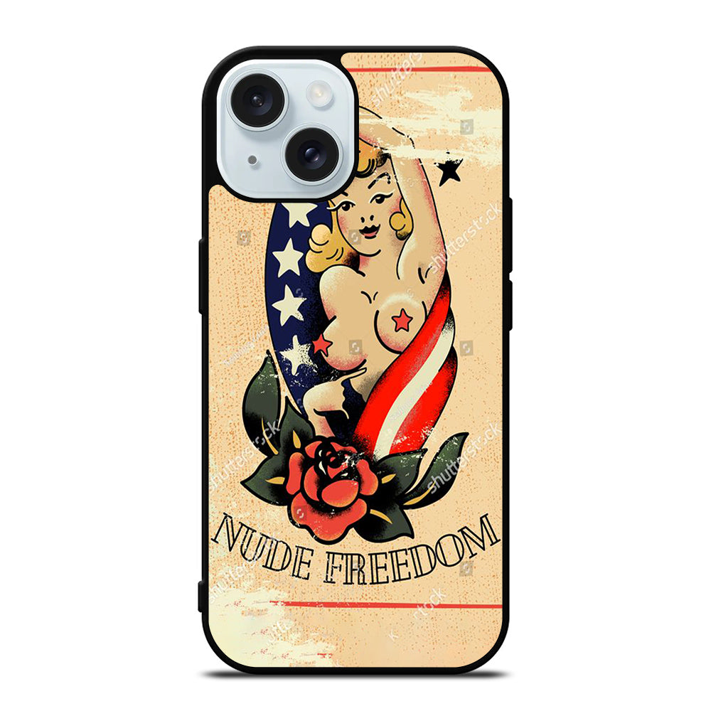 SAILOR JERRY SEXY GIRL TATTOO iPhone 15 Case Cover
