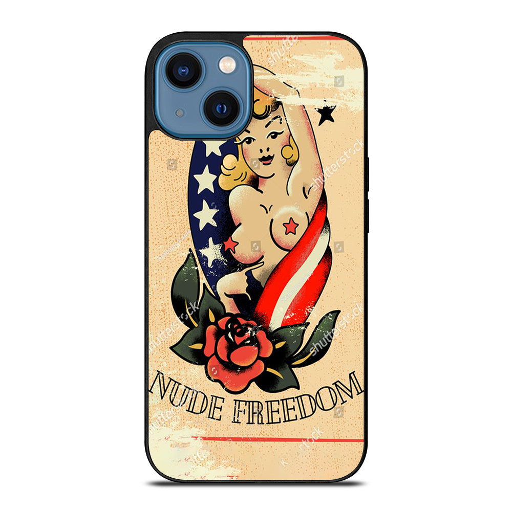 SAILOR JERRY SEXY GIRL TATTOO iPhone 14 Case Cover